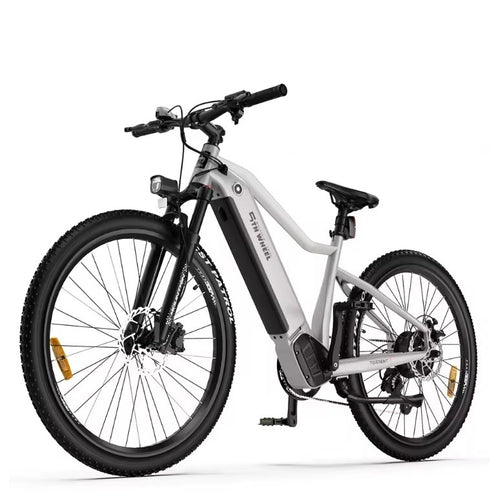 White electric bicycle on a white background