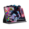 UPERFECT 16-inch 4K 1200-nit portable monitor displayed on its magnetic stand