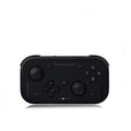 AceGamer Pocket Game Controller shown in black, featuring a compact, rectangular design with offset joysticks, a D-pad, ABXY face buttons, shoulder buttons, and a reflective base on a pure white background.
