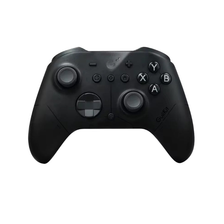 GuliKit ES Pro Wireless Gamepad in matte black finish featuring dual analog sticks, D‑pad, and ABXY buttons. Ergonomic design with precision TMR joystick technology and linear Hall triggers for multi‑platform gaming.
