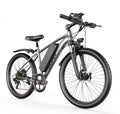 Grey electric bicycle on a white background