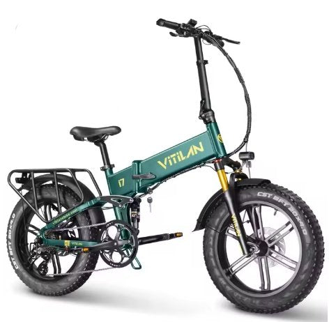 VITILAN V3 2.0 Folding Electric Bike 20 Inch Fat Tire 750W Motor 48V 13Ah Off Road E‑Bike