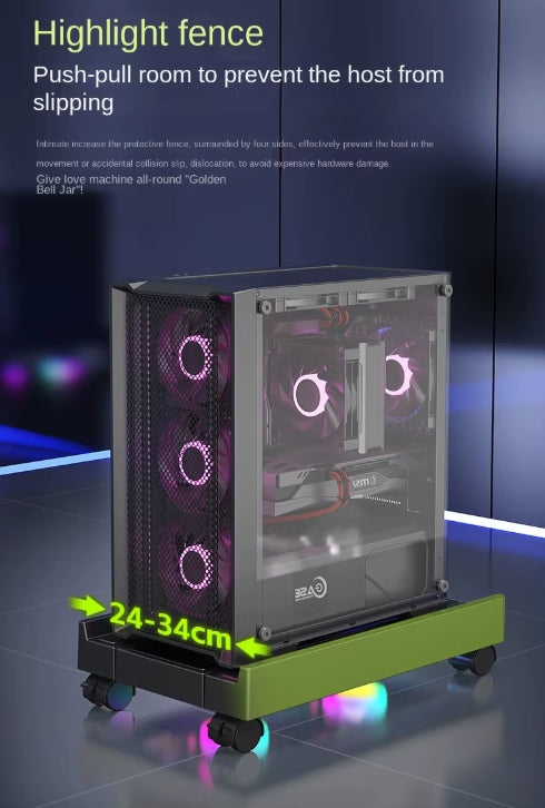 BEISHI computer tower stand highlight fence graphic preventing desktop cases from slipping