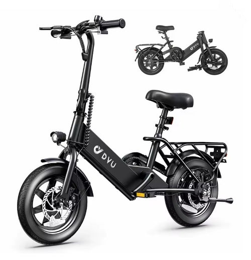 DYU C3 Folding Electric Bike 14 Inch 250W Motor 36V 7.5Ah Lightweight Commuter