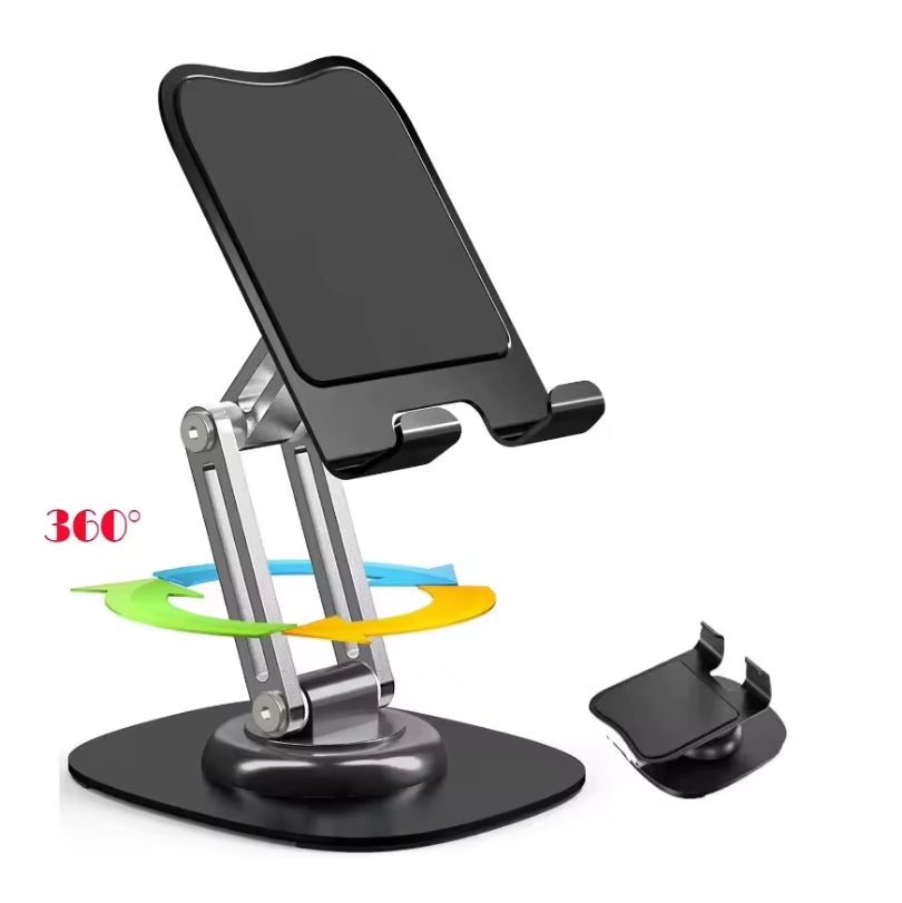 360° Rotation Portable Desktop Stand featuring full rotation and folding design   