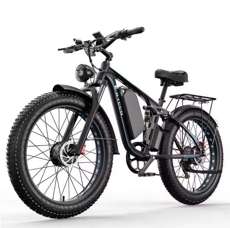 E‑BYCCO EB7Pro Black electric bike on a white background