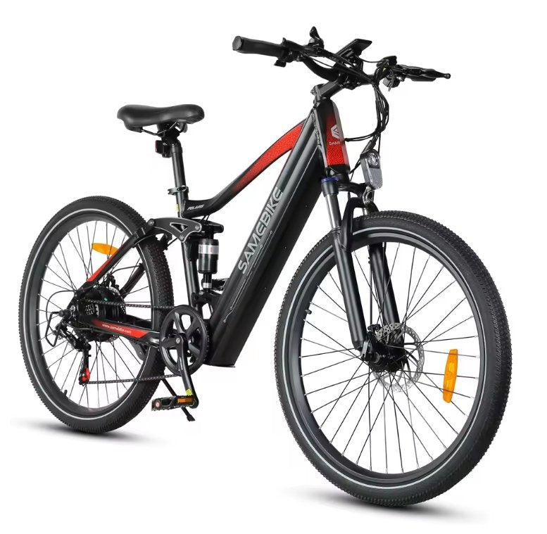 Black SAMEBIKE XD26‑II electric bicycle on a white background 