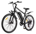 TWOFISH TF-1 Electric Bike in Matte Black with White accents featuring 26-inch tyres, frame-mounted battery, front headlight, and mechanical disc brakes.