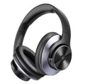 OneOdio A10 Hybrid ANC Over-Ear Bluetooth Headphones in Matte Black featuring gunmetal brushed metallic earcups, soft memory foam earpads, and integrated button controls | VARELO