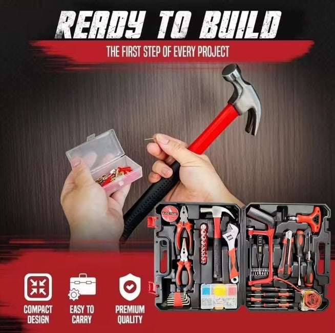 Claw hammer and screw anchor hardware set for home DIY projects and wall mounting
