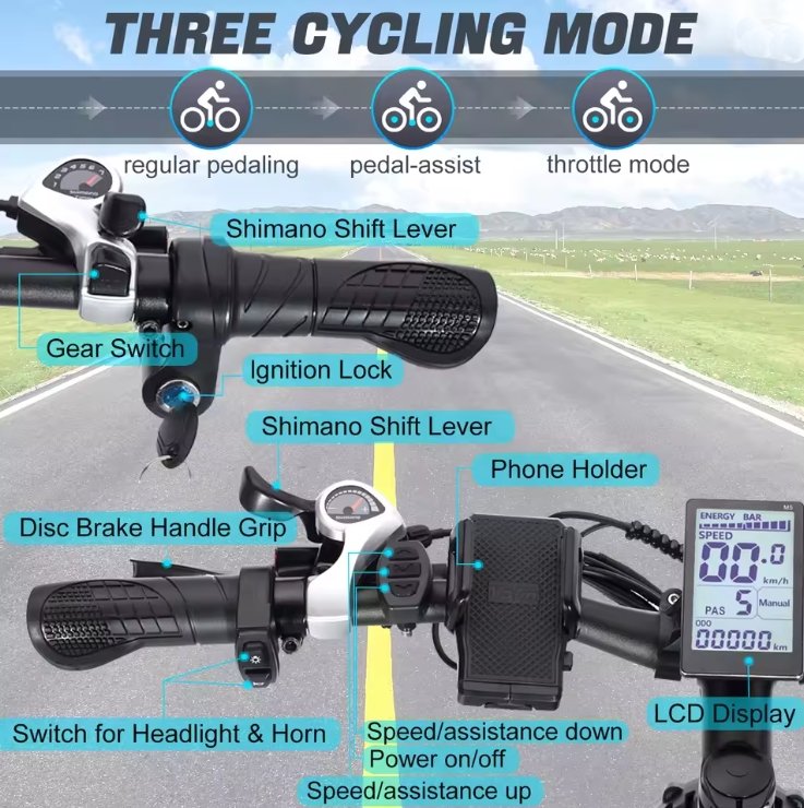 PHILODO H8 3000W Fat‑Tyre Electric Mountain Bike