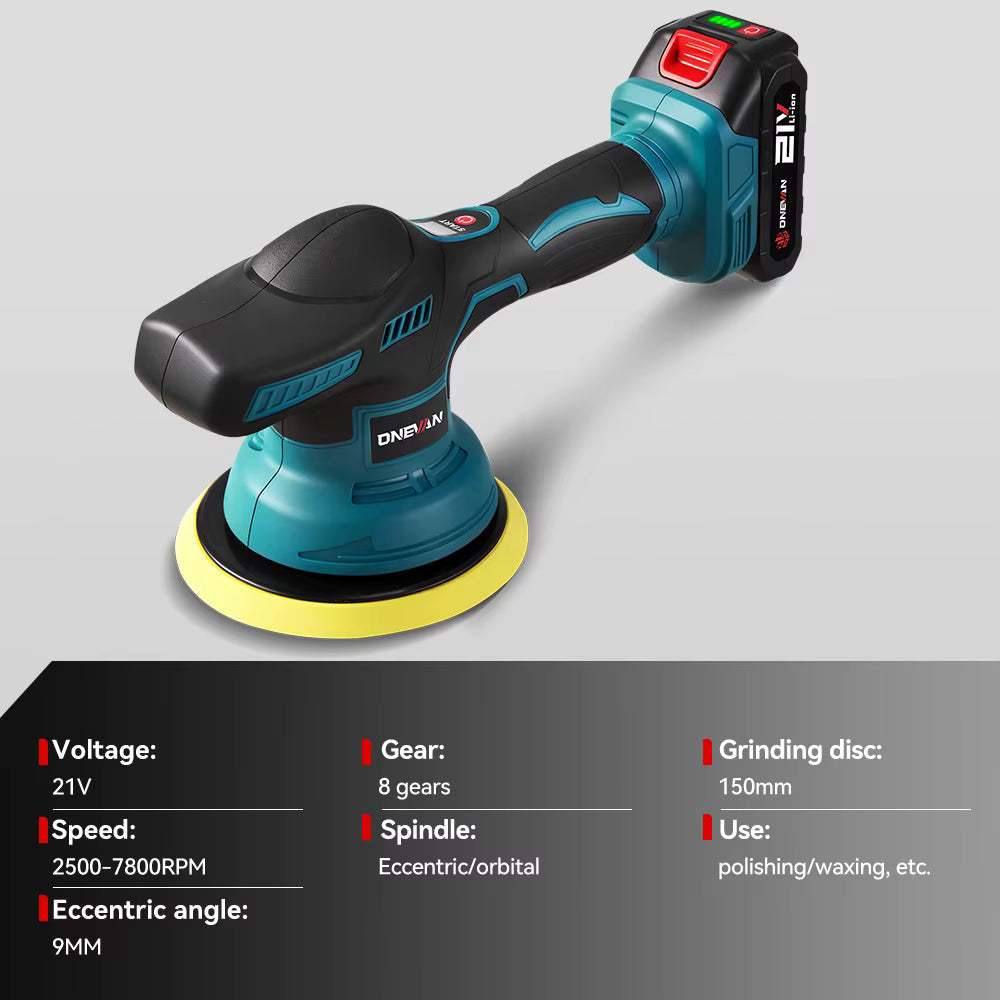 ONEVAN 18V/21V car polisher technical specifications and motor details