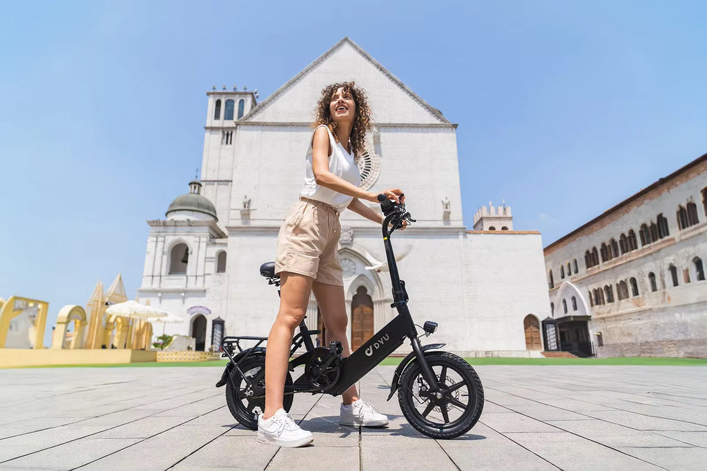 DYU C3 Folding Electric Bike 14 Inch 250W Motor 36V 7.5Ah Lightweight Commuter