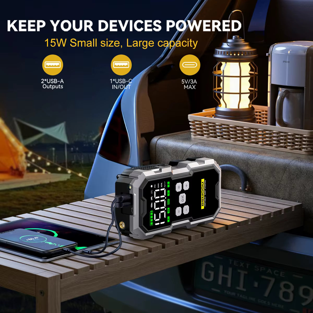 BSMOOM 7000A Jump Starter & Air Compressor | VARELO™