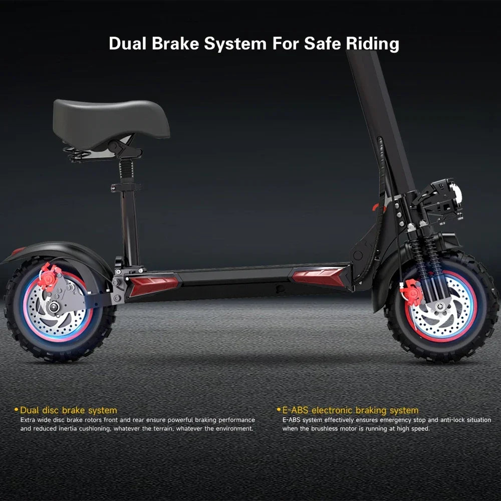 FREEBOY J11MAX  Electric scooter with dual brake system on a dark background