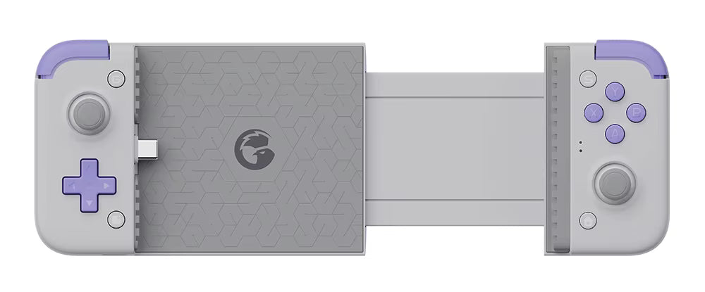 GameSir X2s mobile controller fully extended to fit larger smartphones