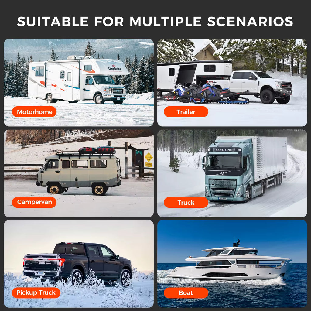 Sunster 8KW Portable Diesel Air Heater versatile applications for campervans, trucks, and boats