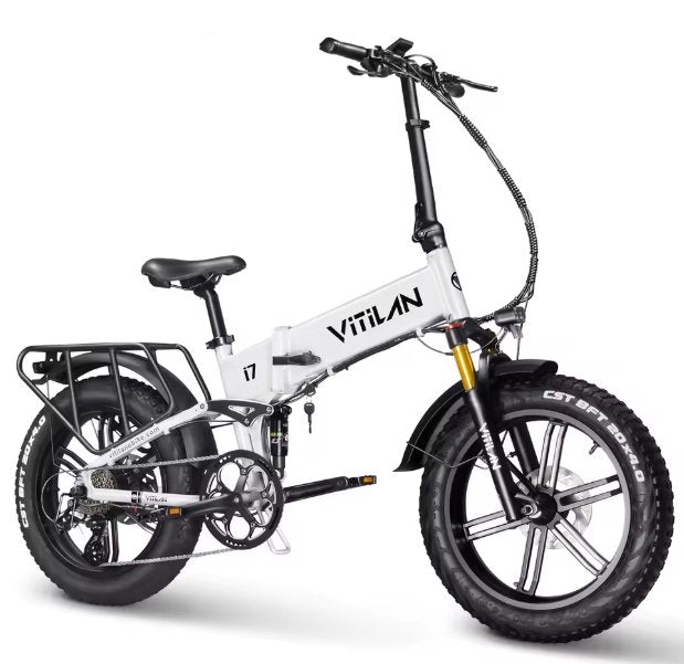 VITILAN V3 2.0 Folding Electric Bike 20 Inch Fat Tire 750W Motor 48V 13Ah Off Road E‑Bike