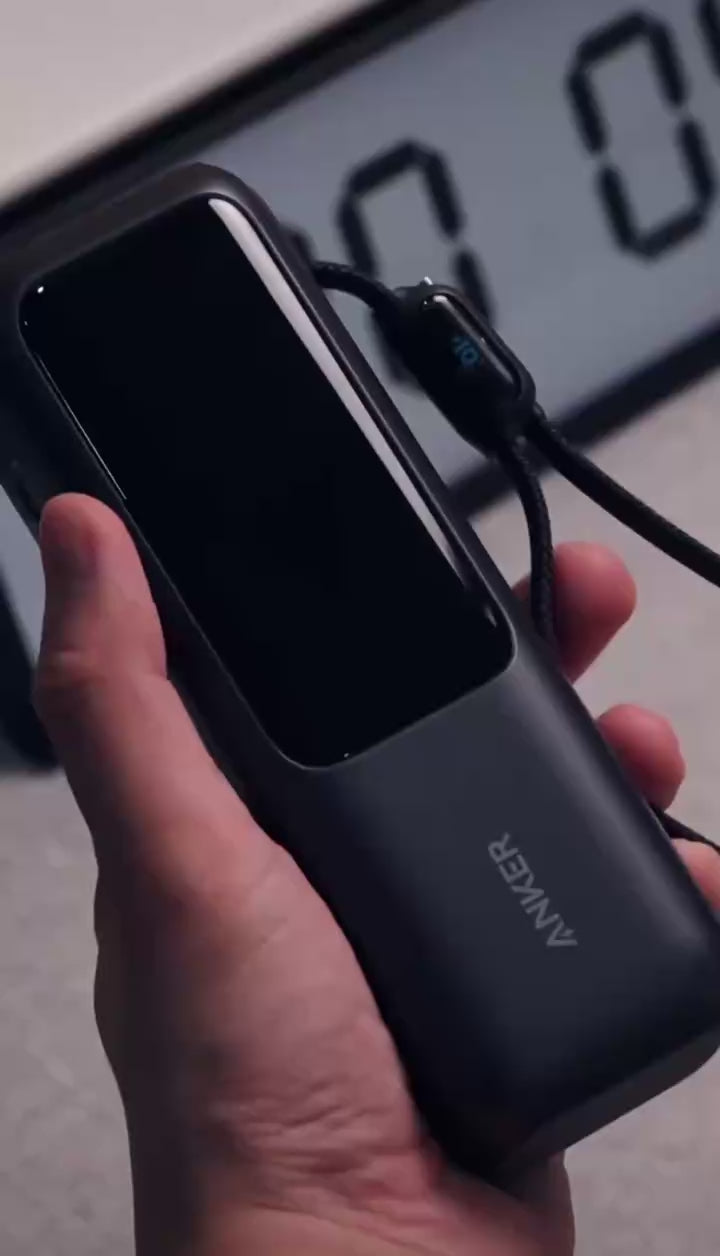 Anker 25000mAh Power Bank 165W Fast Charge with Retractable Cables