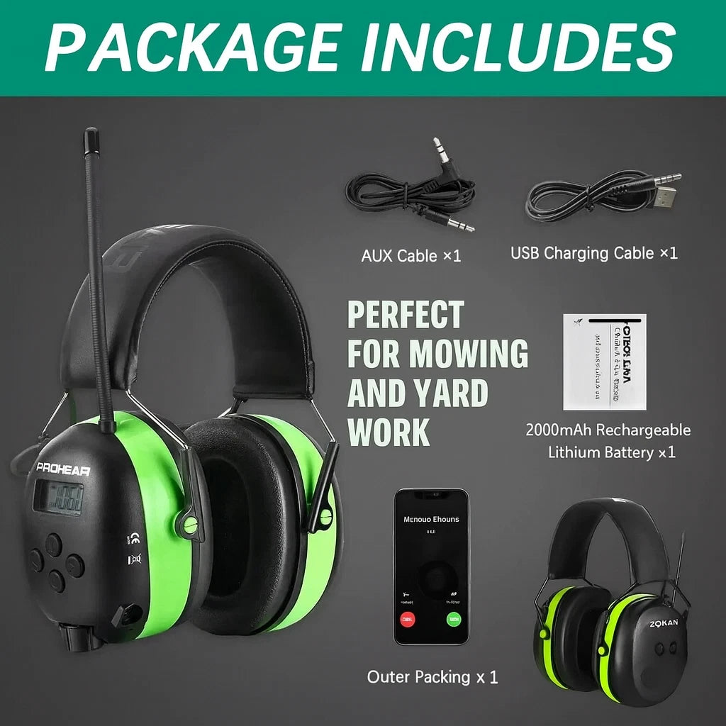 What's included Zohan ProHear headphones with accessories on a gray background